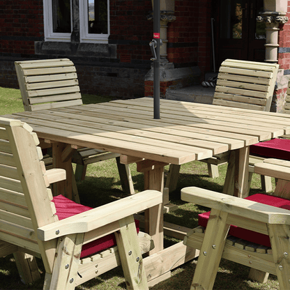 Churnet Valley Ergo 8 Seater Square Set 8 Chairs - Churnet Valley