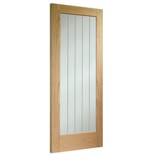 Load image into Gallery viewer, Internal Oak Pre-finished Suffolk P10 (Clear Etched Glass) - All Sizes - XL Joinery Doors
