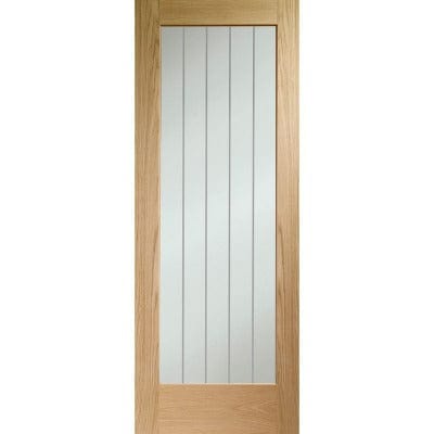Internal Oak Pre-finished Suffolk P10 (Clear Etched Glass) - All Sizes - XL Joinery Doors