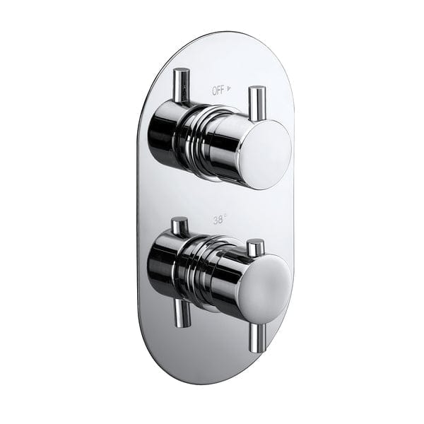 Evoke Concealed Chrome Thermostatic Shower Valve - Aqua Bathrooms