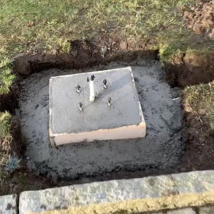 Medium foundation frame, 150mm square in galvanised steel (FF02)