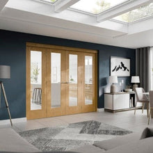 Load image into Gallery viewer, XL Joinery Freefold Room Divider Oak (2 Door System) - All Sizes - XL Joinery
