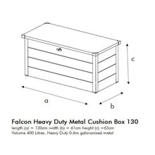 Load image into Gallery viewer, Falcon Heavy Duty Garden Storage Box - Dark Grey - All Sizes
