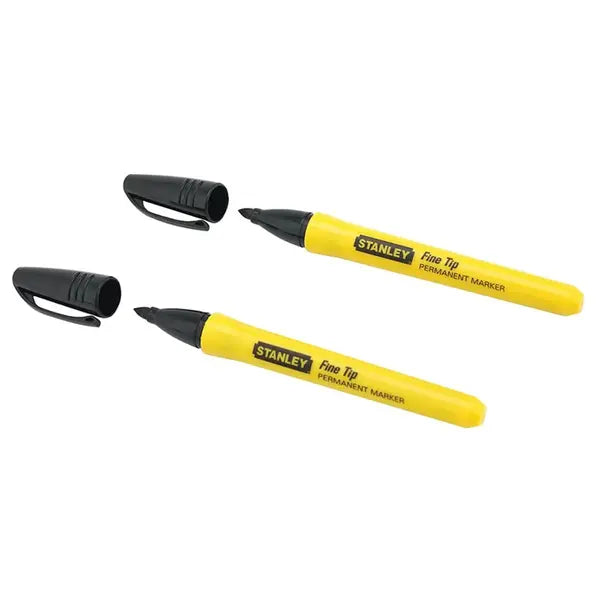 Fine Tip Black Permanent Marker (Pack of 2) - Stanley