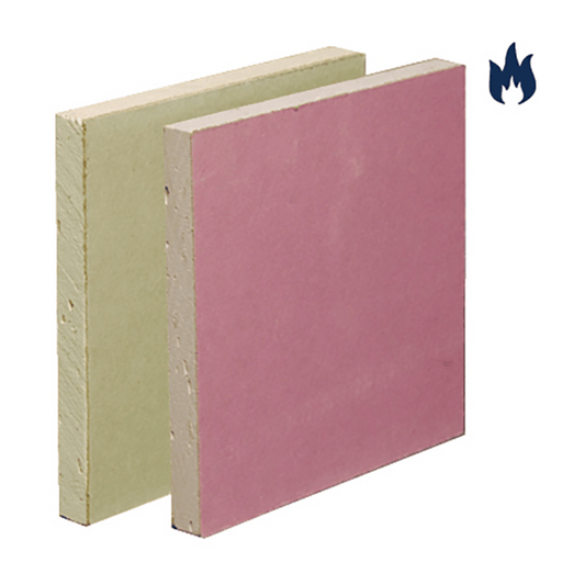 Gyproc Fireline Wallboard TE 1200mm x 2400mm - All Thicknesses - British Gypsum Plasterboard