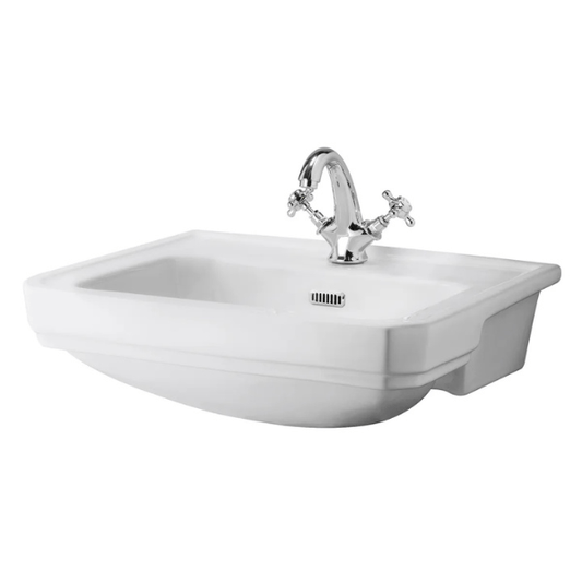 Fitzroy 560mm Semi Recess Basin - Bayswater Bathrooms