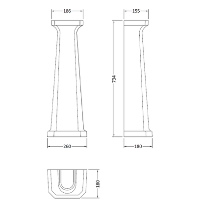 Fitzroy Comfort Height Full Pedestal - Bayswater