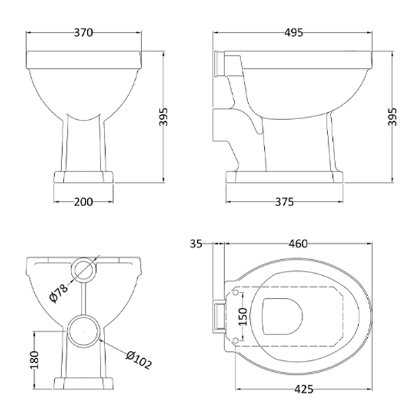 Fitzroy High/Low Level Pan - Bayswater Bathrooms