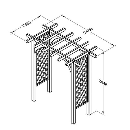 Forest Garden - Large Ultima Pergola Arch - Forest Garden