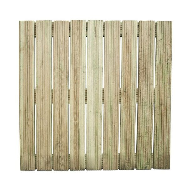 Ridged Deck Tiles - 500mm x 500m (Pack of 4) - Forest Garden