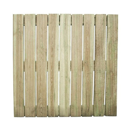 Ridged Deck Tiles - 500mm x 500m (Pack of 4) - Forest Garden