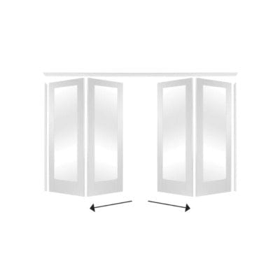 XL Joinery White Freefold Room Divider (2 Door System) - All Sizes - XL Joinery