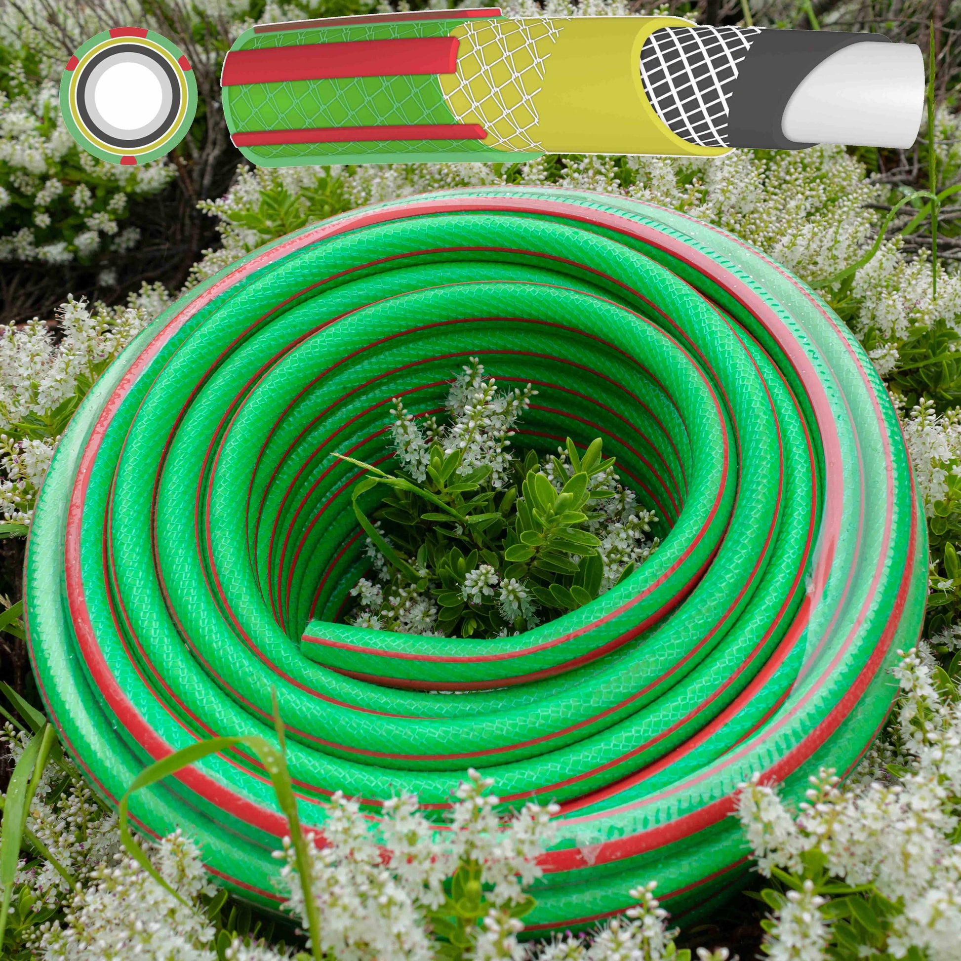 Premium Garden Hose Set Green - Best4Trade-Retail Garden watering