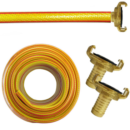 Premium Garden Hose Yellow with Geka Type Claw Fittings - Best4Trade-Retail Garden watering