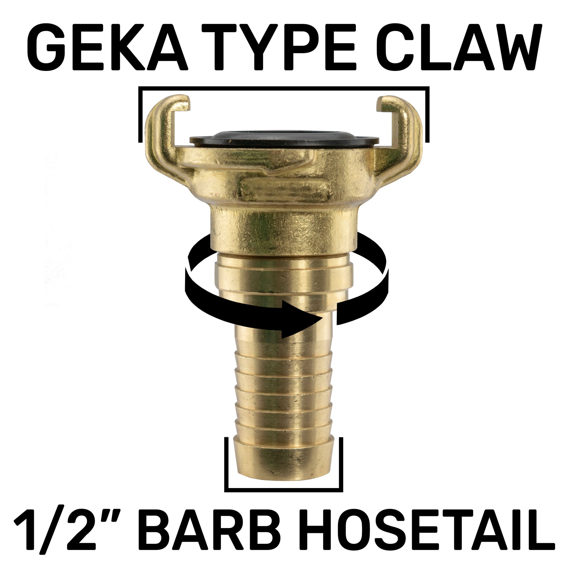 Claw Brass - Swivel 1/2" Hose - Best4Trade-Retail Tech Hose & Fittings
