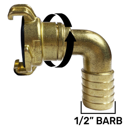 IBC 2” S60X6 Cap with Geka Type Fittings 13mm Barb Swivel Elbow - Best4Trade-Retail
