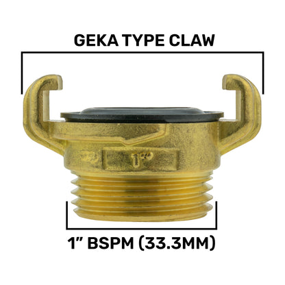 IBC 2” S60X6 - 1" BSPF Extender Adaptor with Lever Valve and Geka Type Fitting - Best4Trade-Retail