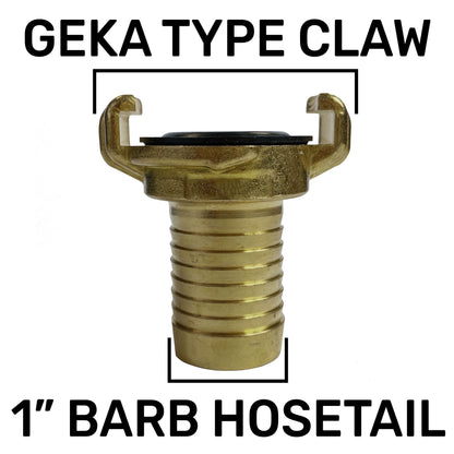 Geka Type Brass Claw Set – 25mm Barb and Cap - Best4Trade-Retail Garden watering