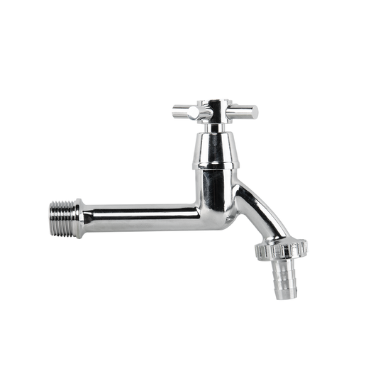 Cross Bib Extended Brass Chrome Brass Tap - Best4Trade-Retail Garden watering