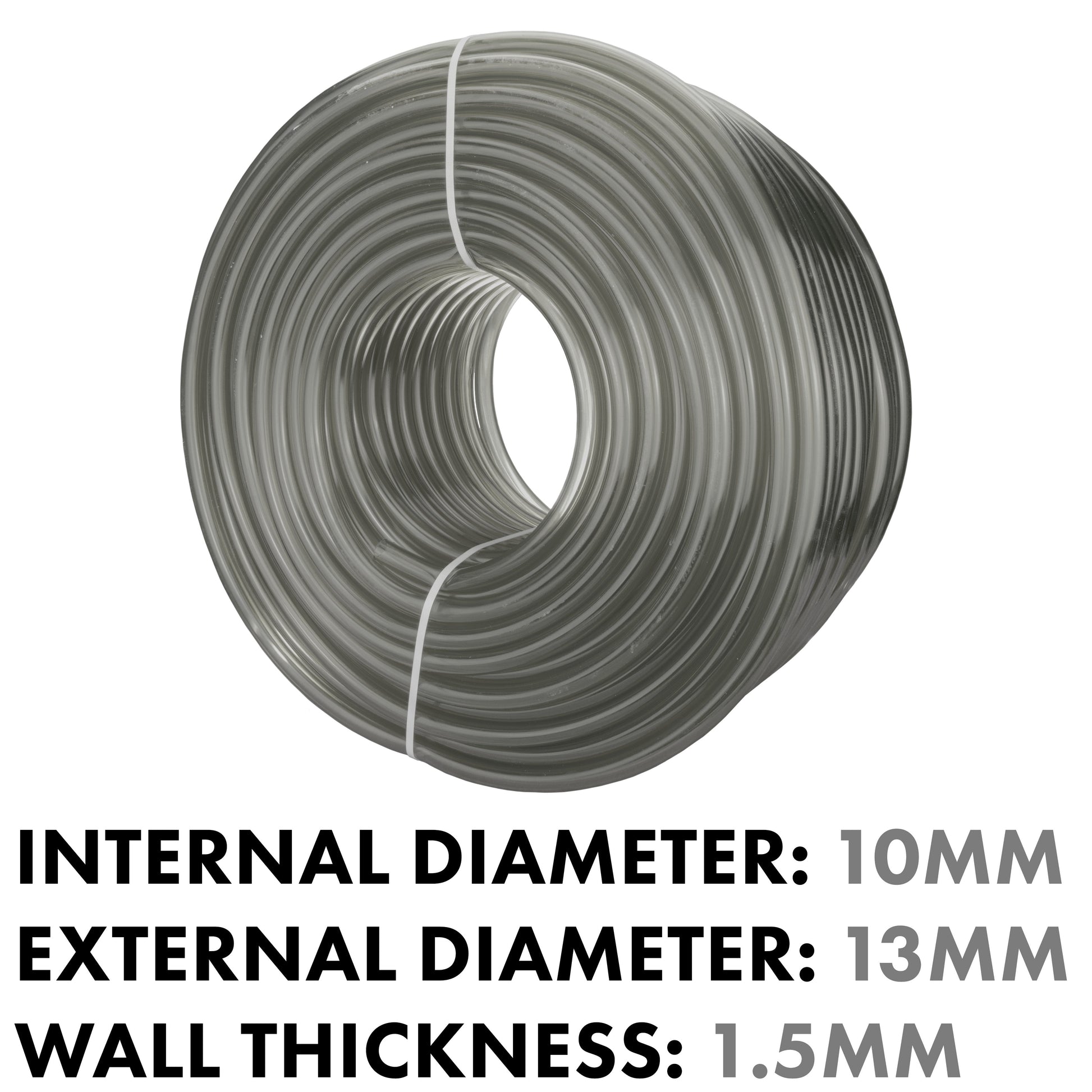 Grey Semi-Transparent PVC Pipe 10mm*13mm - Best4Trade-Retail