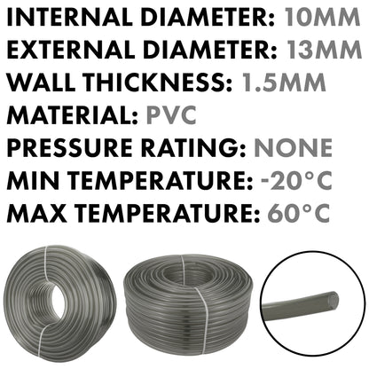 Grey Semi-Transparent PVC Pipe 10mm*13mm - Best4Trade-Retail