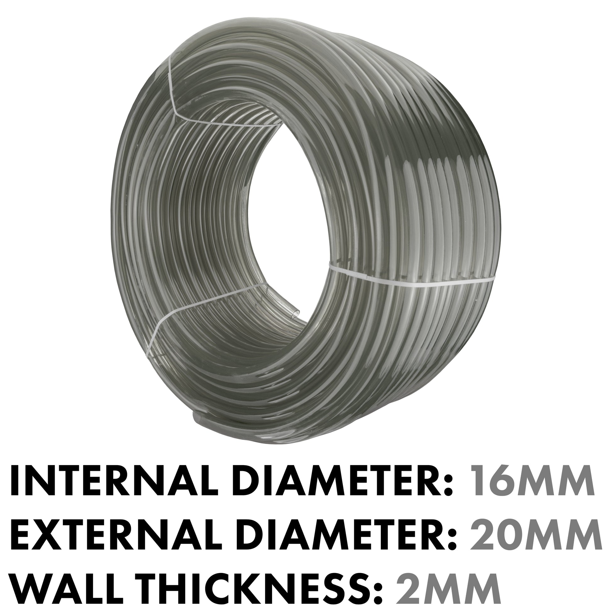 Grey Semi-Transparent PVC Pipe 16mm*20mm - Best4Trade-Retail
