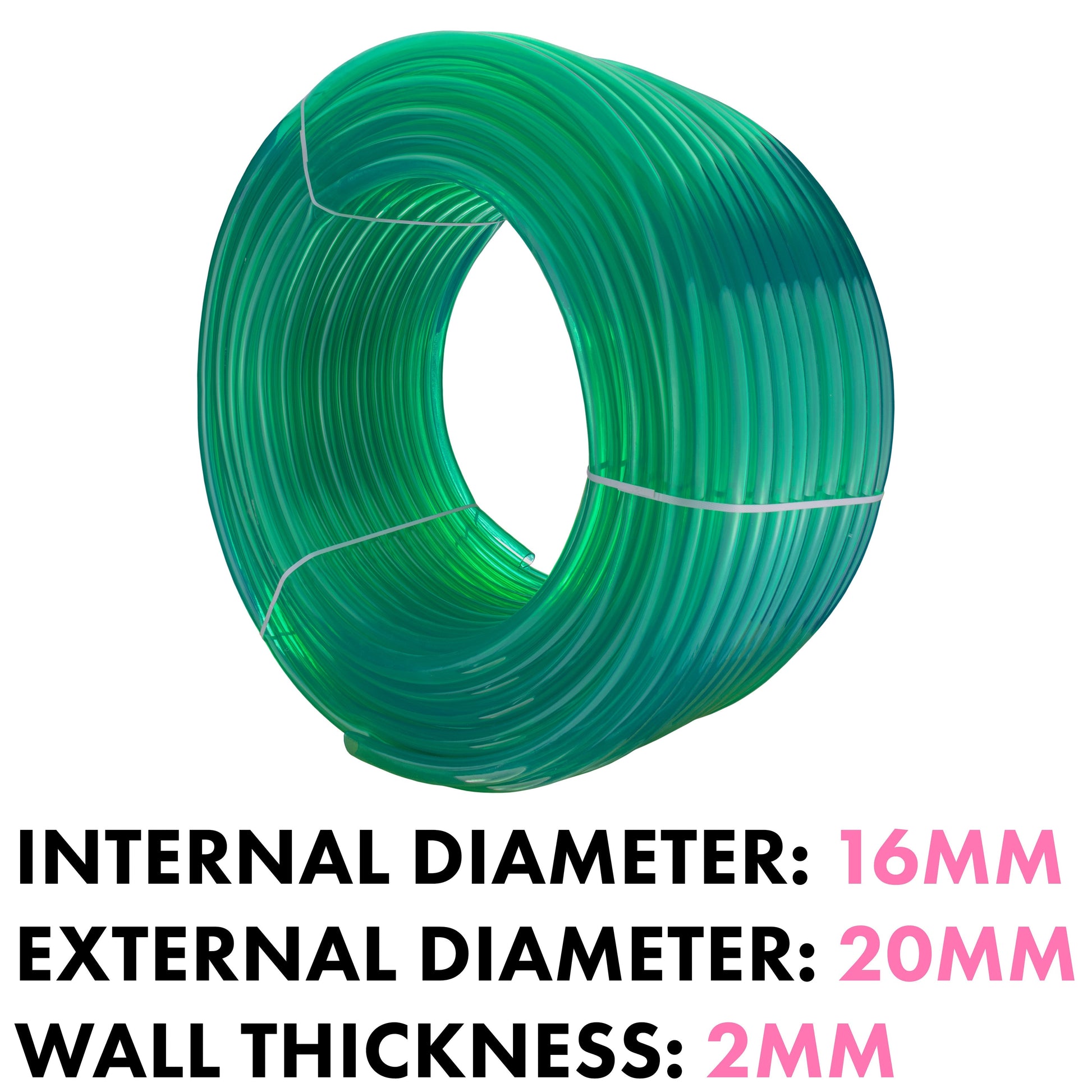 Green Semi-Transparent PVC Pipe 16mm*20mm - Best4Trade-Retail
