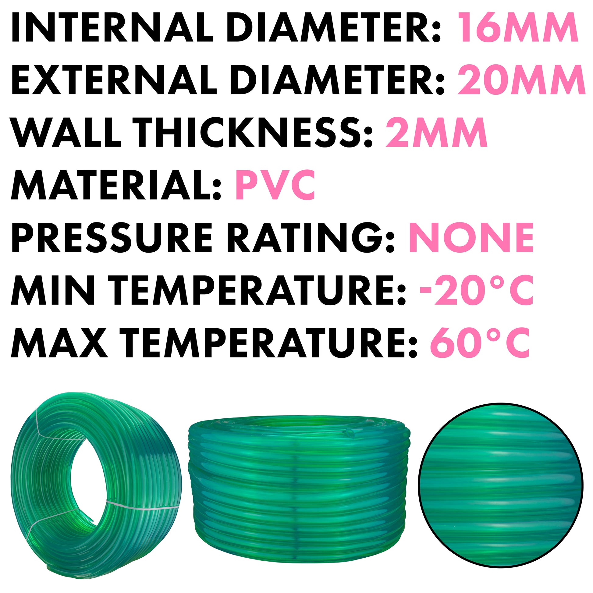 Green Semi-Transparent PVC Pipe 16mm*20mm - Best4Trade-Retail
