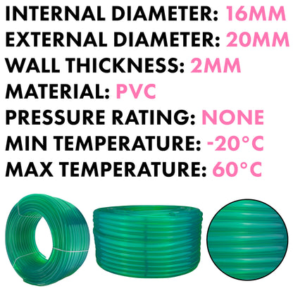 Green Semi-Transparent PVC Pipe 16mm*20mm - Best4Trade-Retail