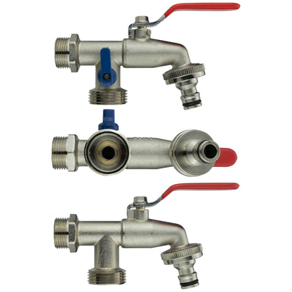 Wall Flange Kit 25mm MDPE + Double Lever Tap ¾” BSP - Best4Trade-Retail Tech Hose & Fittings