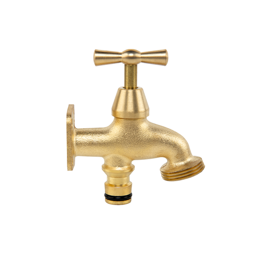 Brass Bib Tap with Quick Connect Inlet, ¾” BSP Thread Outlet - Best4Trade-Retail Garden watering