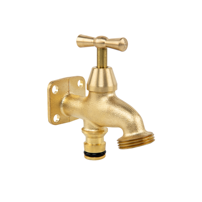 Brass Bib Tap with Quick Connect Inlet, ¾” BSP Thread Outlet - Best4Trade-Retail Garden watering