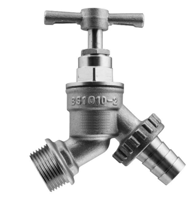 Garden Bib Tap Brass Nickle Plated 3/4" BSPM Inlet - Best4Trade-Retail Garden watering