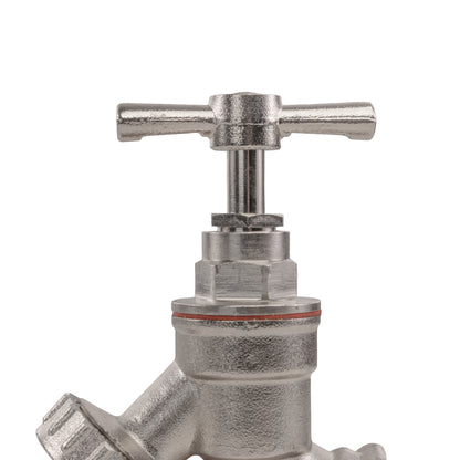 Garden Bib Tap Brass Nickle Plated 3/4" BSPM Inlet + Snap-On Male - Best4Trade-Retail Garden watering