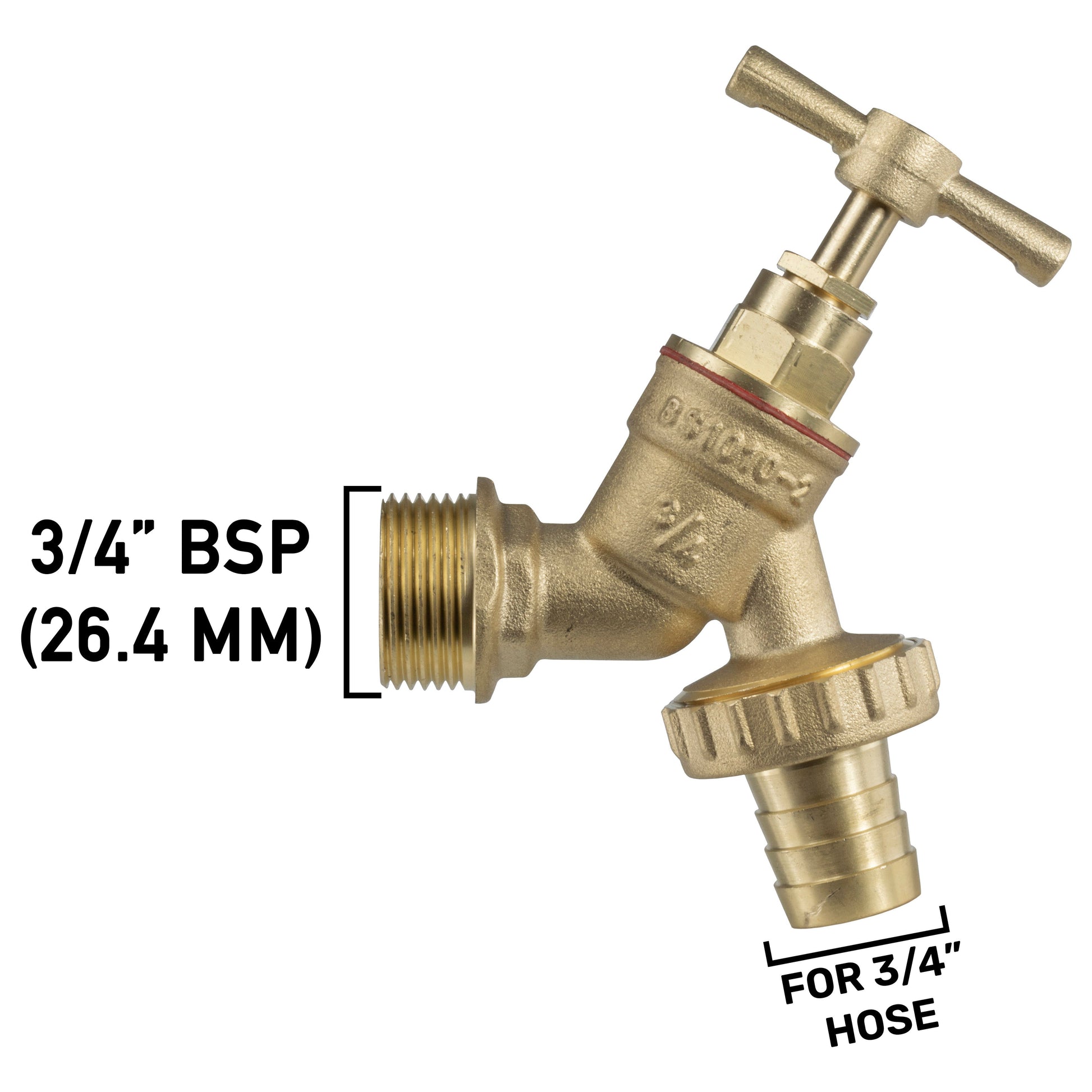 Wall Flange Kit 32mm MDPE - Brass Garden Tap 3/4" Barb - Best4Trade-Retail Tech Hose & Fittings