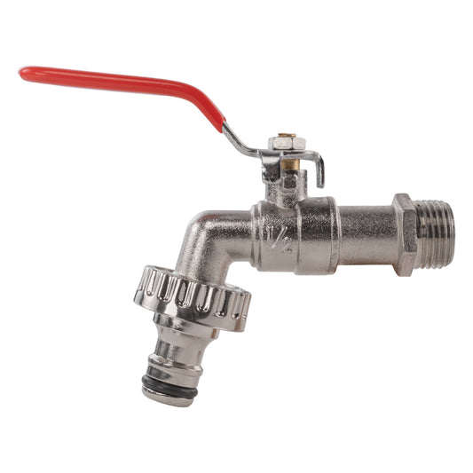 Garden Lever Tap - 3/4 BSPM Inlet - Snap On Male - Zinc Nickle Plated - Best4Trade-Retail Garden watering