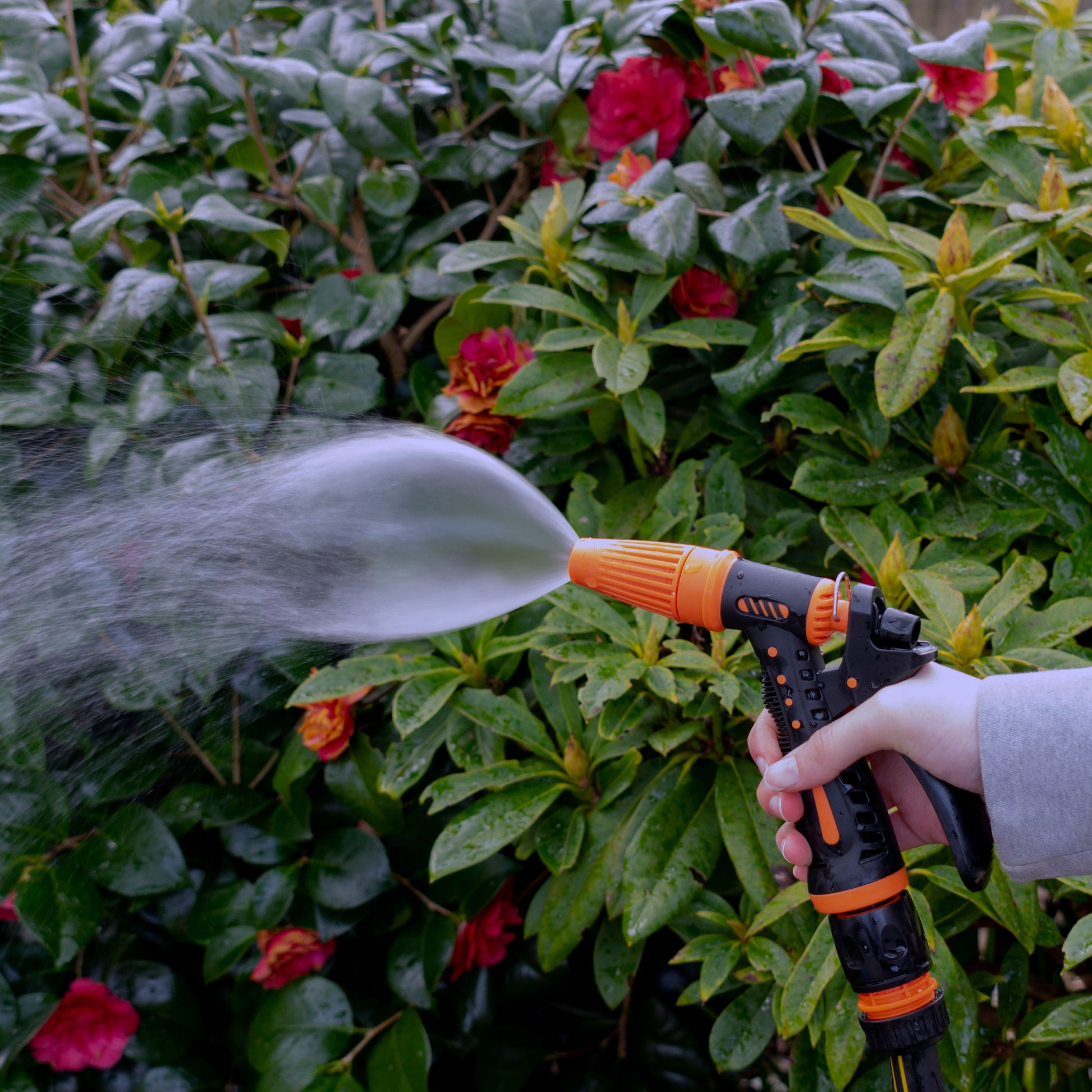 Hose Gun Water Sprayer Adjustable Black Orange - Best4Trade-Retail Garden watering