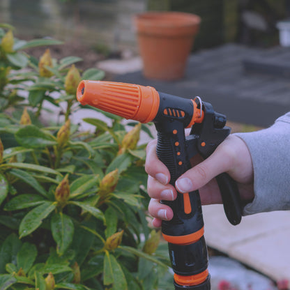 Hose Gun Water Sprayer Adjustable Black Orange - Best4Trade-Retail Garden watering