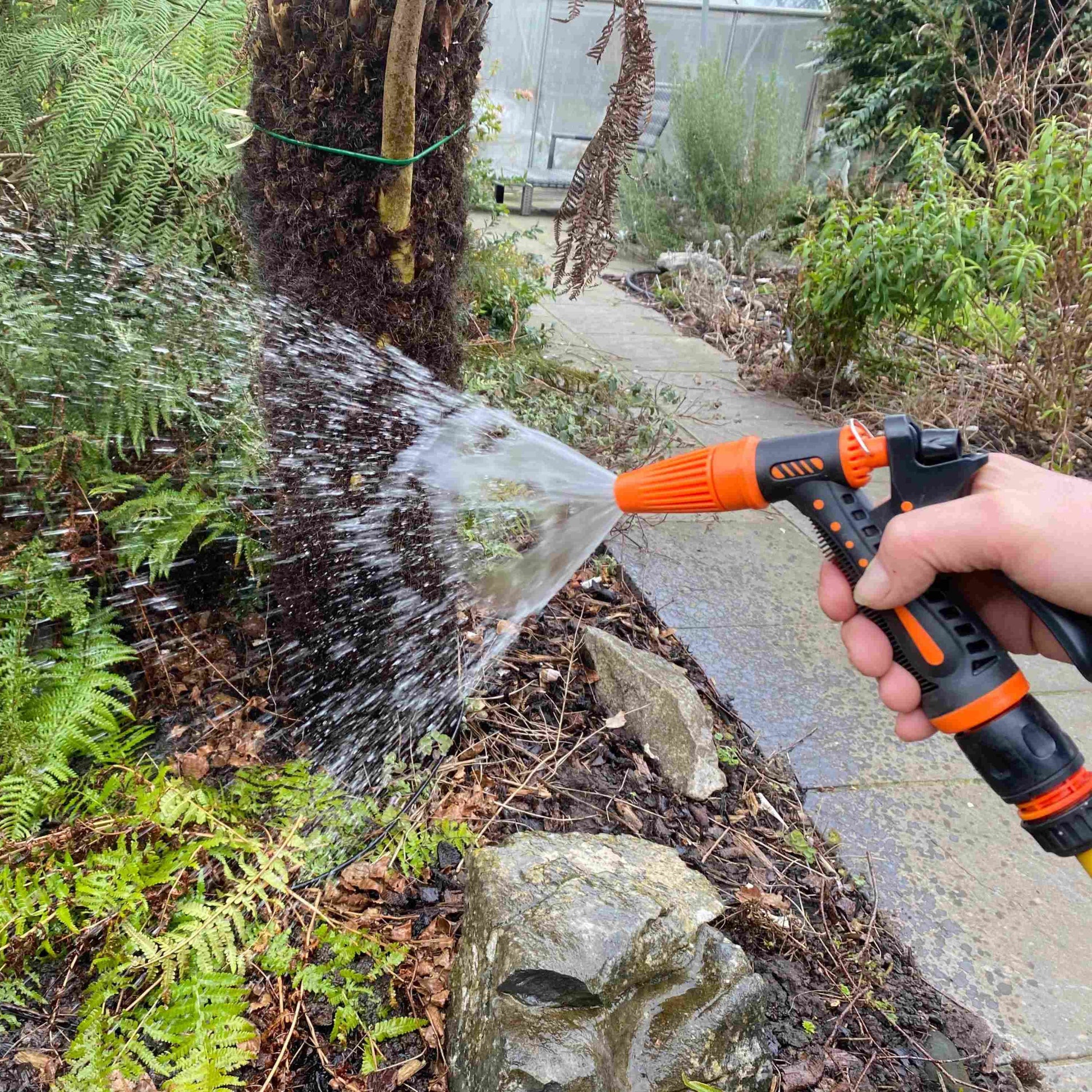 Hose Gun Water Sprayer Adjustable Black Orange - Best4Trade-Retail Garden watering