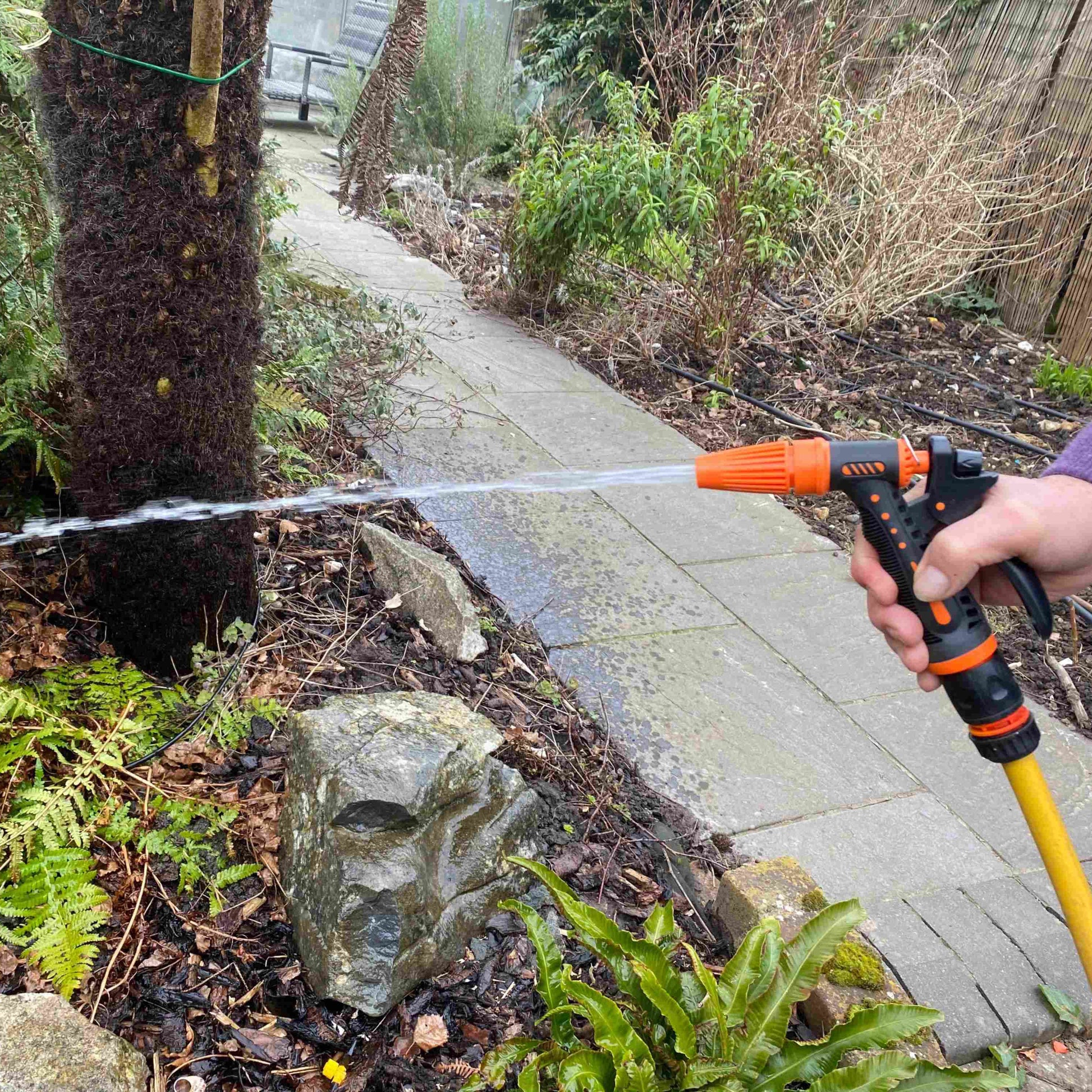 Hose Gun Water Sprayer Adjustable Black Orange - Best4Trade-Retail Garden watering