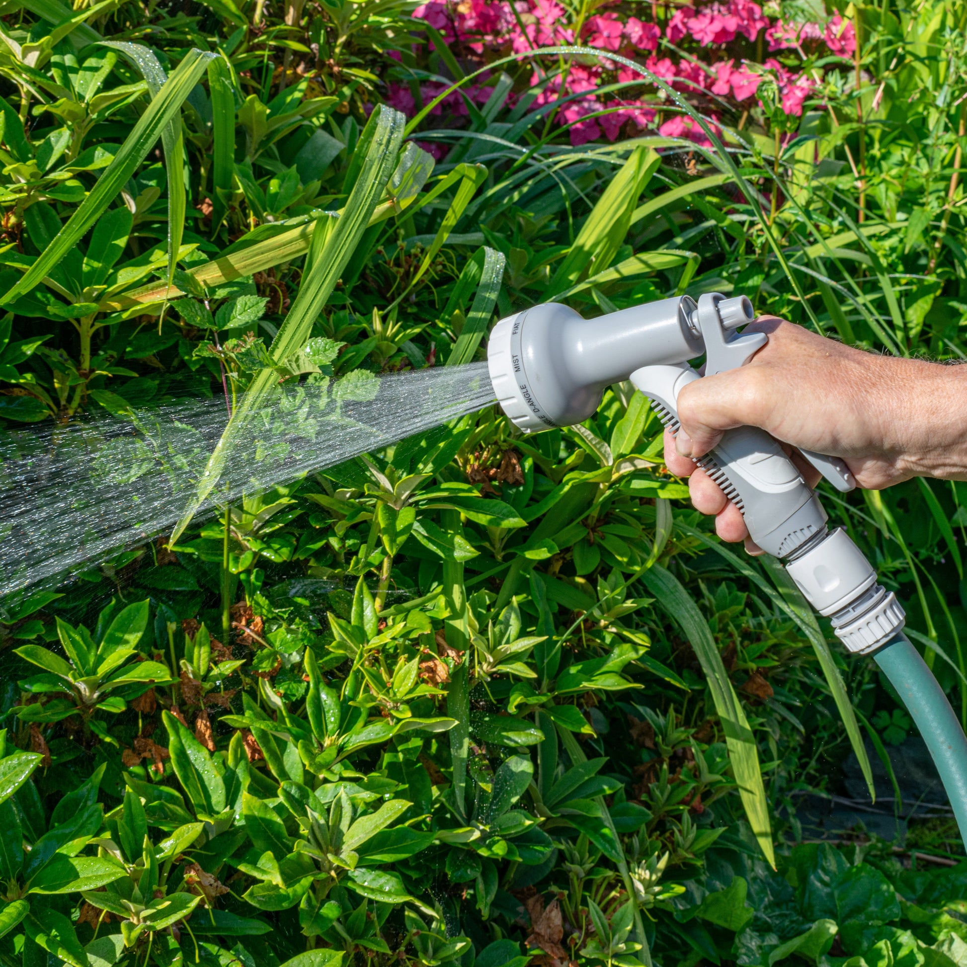Hose Gun Water Sprayer Multi Pattern Adjustable, Gray/White - Best4Trade-Retail Garden watering