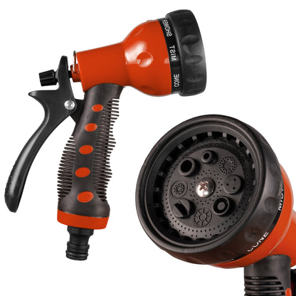 Hose Gun Water Sprayer 8-Pattern Adjustable, Cost Wise Orange - Best4Trade-Retail Garden watering