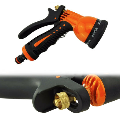 7-Function Garden Hose Sprayer (Black/Orange Zebra) - Best4Trade-Retail Garden watering