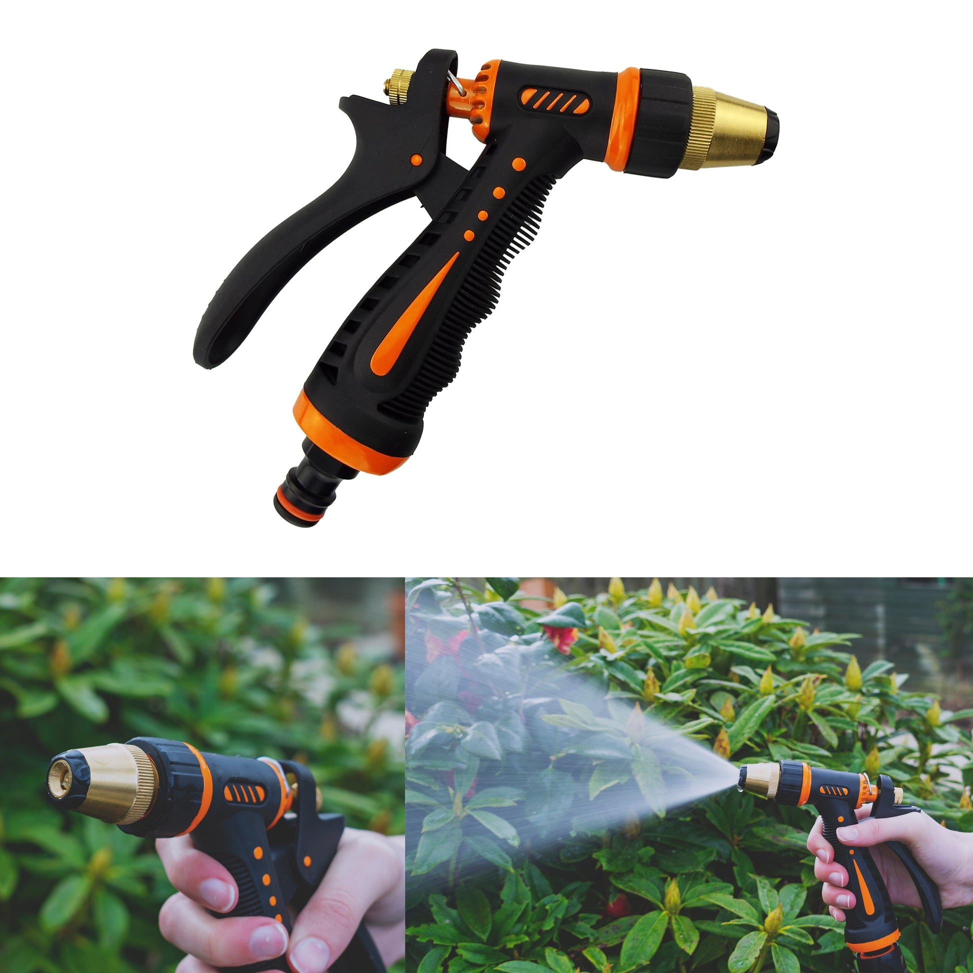 Adjustable Garden Hose Sprayer (Black/Orange Zebra) - Best4Trade-Retail Garden watering