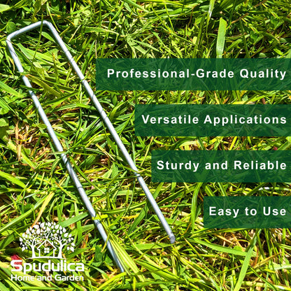 U Shaped Ground Pins for Geotextile & Weed Membranes | Heavy Duty Landscape Fixing Staples