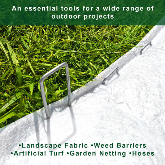 U Shaped Ground Pins for Geotextile & Weed Membranes | Heavy Duty Landscape Fixing Staples