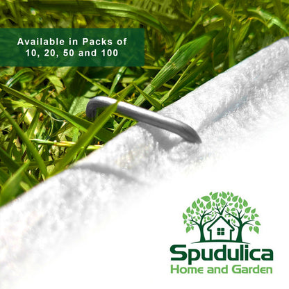 U Shaped Ground Pins for Geotextile & Weed Membranes | Heavy Duty Landscape Fixing Staples