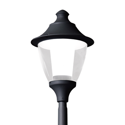 Gino 400 50W E27 HighPower LED 4000K, Modern Lantern Head, Black/Clear