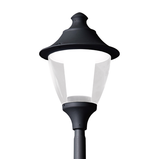 Gino 400 50W E27 HighPower LED 4000K, Modern Lantern Head, Black/Clear