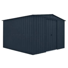Load image into Gallery viewer, Globel Apex Metal Garden Shed - Grey - All Sizes - Store More Garden Buildings
